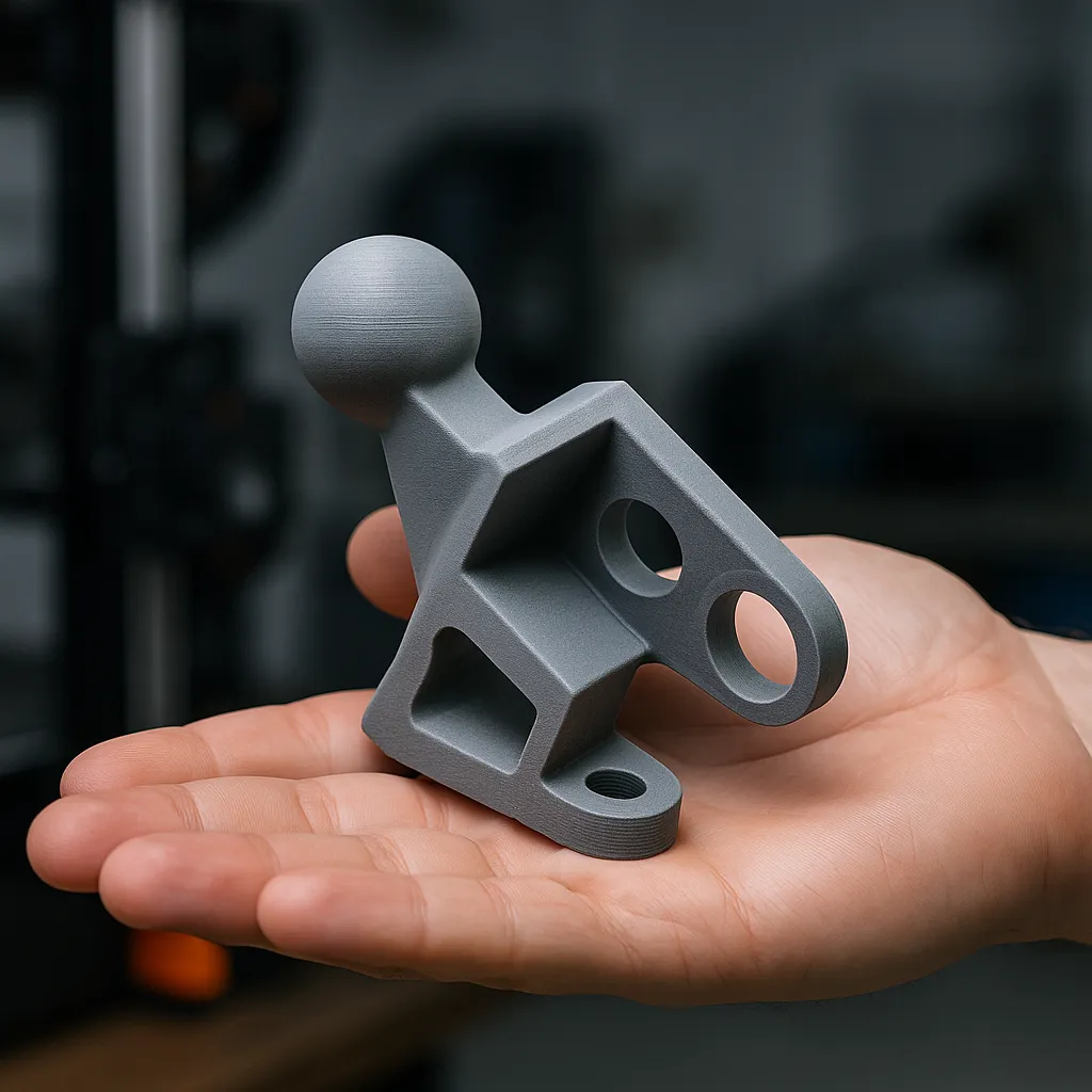 Modelo mecánico con piezas impresas